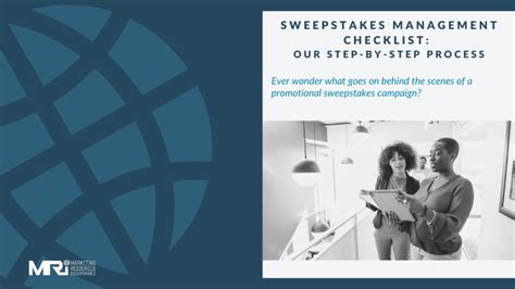 Sweepstakes Management Checklist: Our Step.